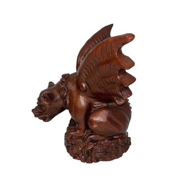 Vintage Gargoyle Figure Winged Dog 1996 Red Mill Statue Figurine Halloween - Picture 5 of 9
